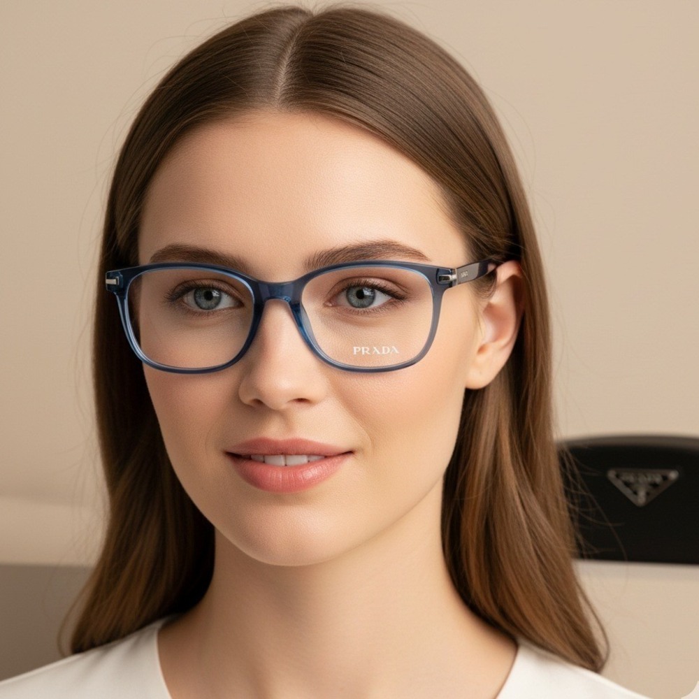 Authentic PRADA VPR 15W Eyeglasses Frame Only (Lenses Removed/Scratched) & Case